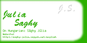 julia saghy business card